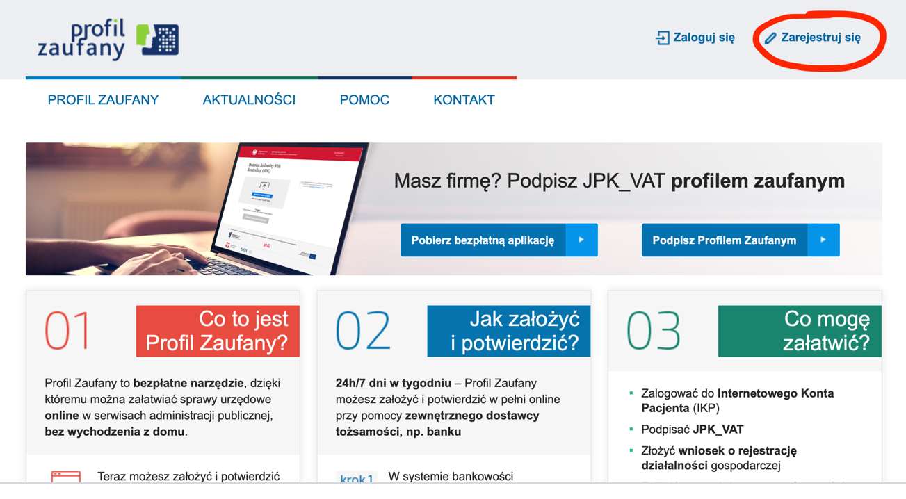Jak założyć Profil Zaufany przez PIK Polski